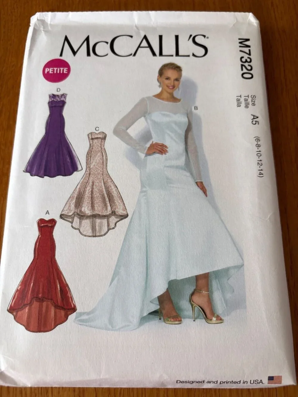 McCalls M7320 Evening Dress Sewing Pattern 6-8-10-12-14 Uncut